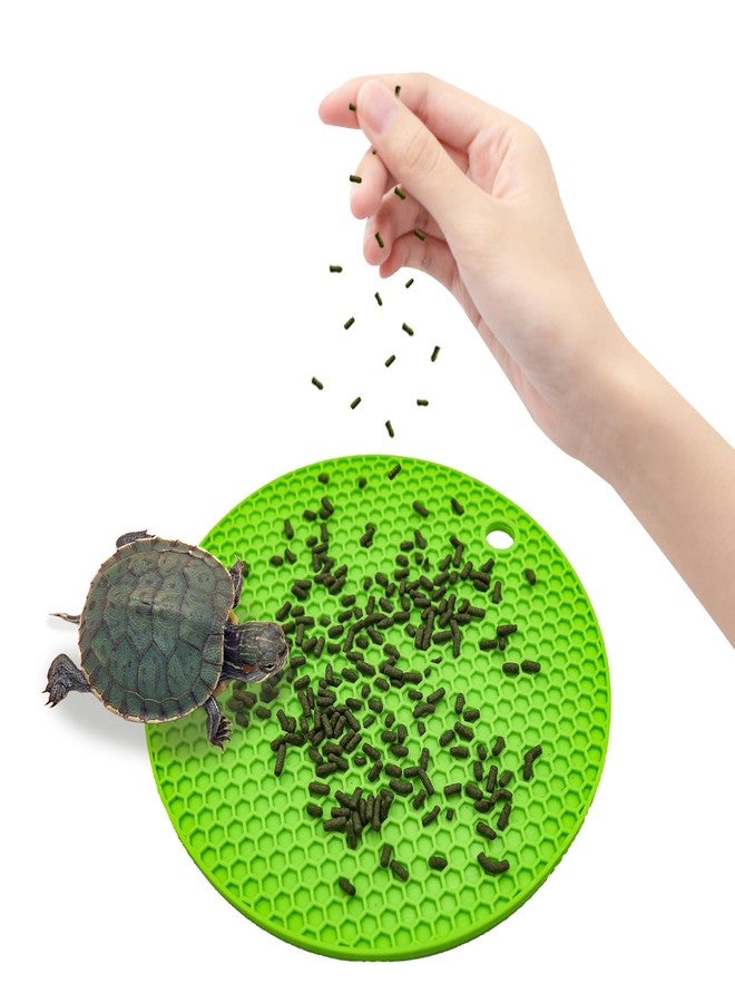 MHLLGN 4 Pack Tortoises Feeding Mats, Foraging Toys for Turtles, Reptile Tank Accessories for Healthy Feeding, PVC Foraging Mat to Increase Feeding Time for Turtle, Bearded Dragon, Gecko, Hermit Crab - Image 4